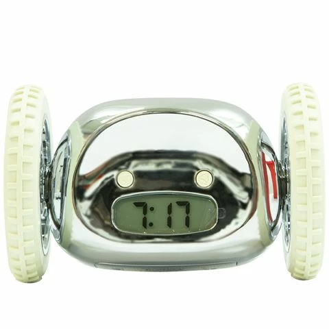Clocky - Chrome Alarm Clock On Wheels 3 Clocky - Chrome Alarm Clock On Wheels