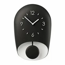 Guzzini - Bell Wall Clock W/Pendulum Charcoal 22.8x33cm