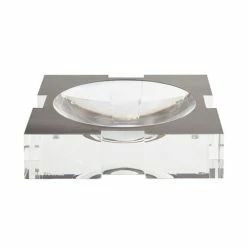 Greg Natale - Carter Acrylic Bowl Brushed Metal Platinum Sm