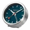 Mondaine - Official Swiss Railways Alarm Clock Blue 13cm 2 Mondaine - Official Swiss Railways Alarm Clock Blue 13cm -Profile Shop 192075 Large