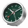 Mondaine - Official Swiss Railways Alarm Clock Green 13cm 1 Mondaine - Official Swiss Railways Alarm Clock Green 13cm -Profile Shop 192076 Large