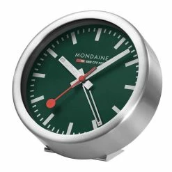 Mondaine - Official Swiss Railways Alarm Clock Green 13cm