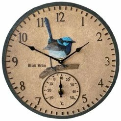 Outside Time - Blue Wren Outdoor/Indoor Clock 30cm