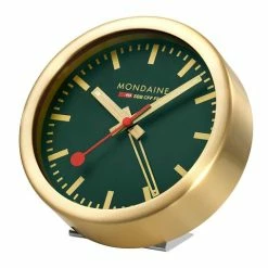 Mondaine - Official Swiss Railways Alarm Clock Forest Green 13cm