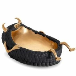 L'Objet - Haas Lazy Susan Catchall Gold & Black