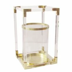 Luxe By Peter's - Lantern Acrylic Ant Gold Claridge's 33x53
