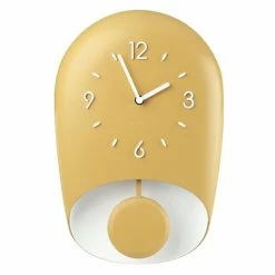 Guzzini - Bell Wall Clock With Pendulum Mustard Yellow