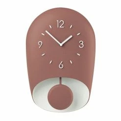 Guzzini - Bell Wall Clock With Pendulum Brick Red