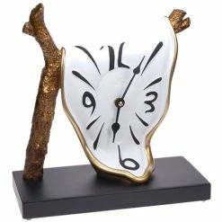 Antartidee - Branch Clock Aluminium Gold & White