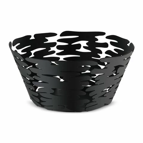 Alessi - Barket Round Basket Black 21x10x21cm 3 Alessi - Barket Round Basket Black 21x10x21cm