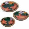Luxe By Peter's - Koi Fish Wooden Bowl Set 3pce -Profile Shop 456425 Large