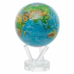 Mova - Relief Spinning Globe Small Blue