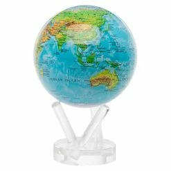 Mova - Relief Spinning Globe Medium Blue