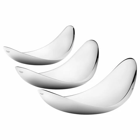 Georg Jensen - Leaf Bowl Set 3pce 3 Georg Jensen - Leaf Bowl Set 3pce