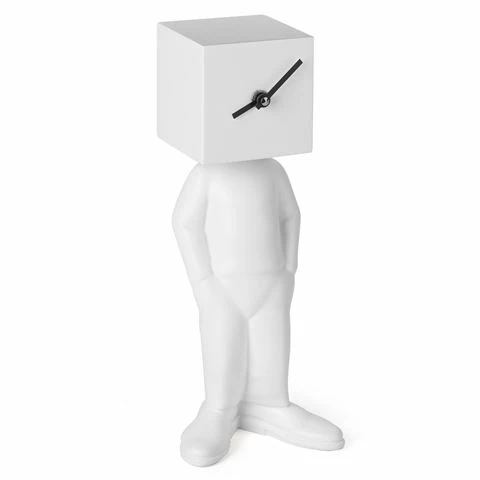 Antartidee - Cubic Man Clock White 31cm 3 Antartidee - Cubic Man Clock White 31cm