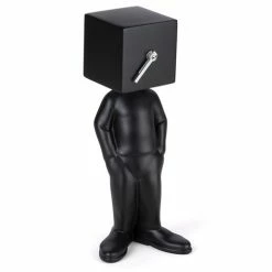 Antartidee - Cubic Man Clock Black 31cm