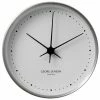 Georg Jensen - Koppel Clock White With Steel Border 22cm 1 Georg Jensen - Koppel Clock White With Steel Border 22cm -Profile Shop 527050 Large