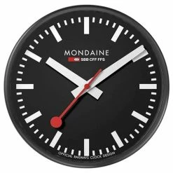 Mondaine - Official Swiss Railways Wall Clock Black 25cm