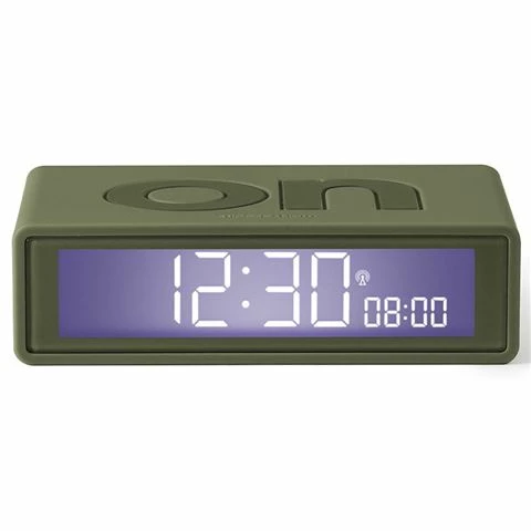 Lexon - Flip+ Reversible Alarm Clock Khaki 3 Lexon - Flip+ Reversible Alarm Clock Khaki