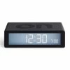 Lexon - Flip Travel Reversible LCD Alarm Clock Dark Grey -Profile Shop 594475 Large