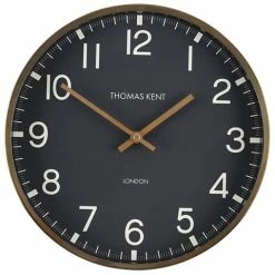 Thomas Kent - Clocksmith Wall Clock Brass & Black 30cm