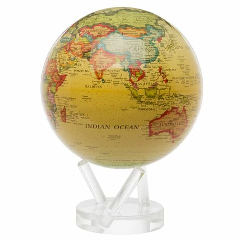 Mova - Antique Spinning Globe Large Beige 3 Mova - Antique Spinning Globe Large Beige