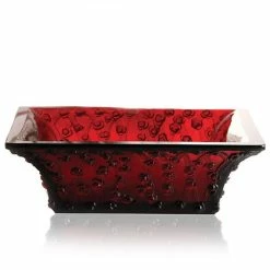 Lalique - Roses Bowl Red